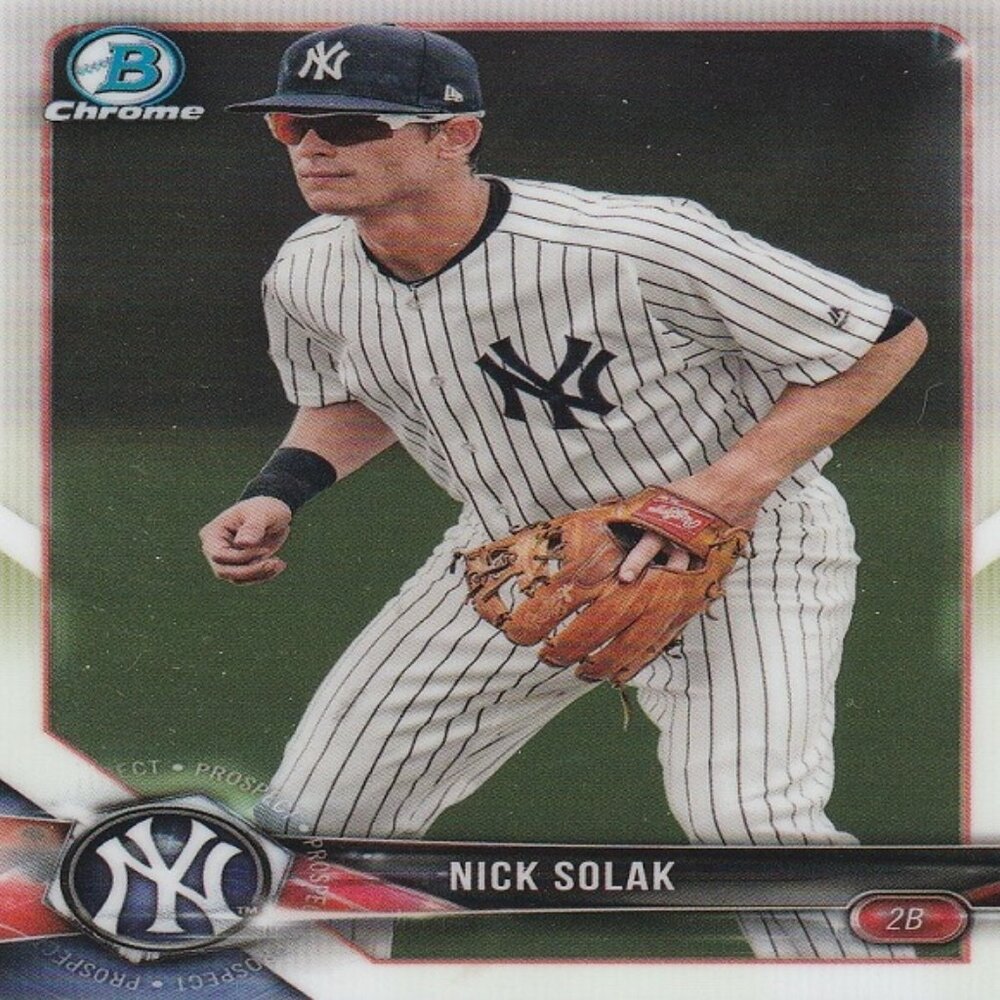 Nick Solak - 2018 Topps Bowman Chrome Prospect Card
